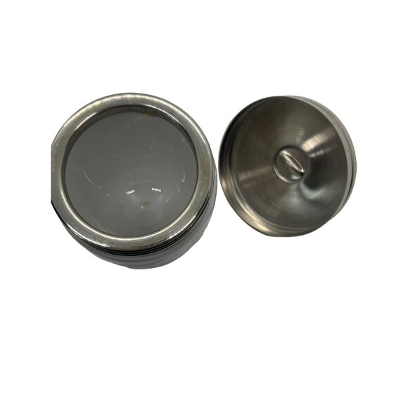 Vintage 70s Royal Worcester Egg Coddler Stainless Steel Lid Leaves Fruit Design - Picture 4 of 5